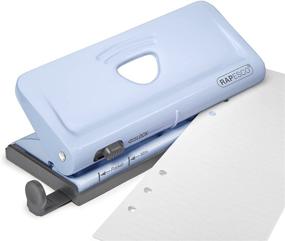 img 3 attached to 🔵 Rapesco Adjustable 6-Hole Punch for Planners and 6-Ring Binders - Blue: Streamline Your Organization Effortlessly