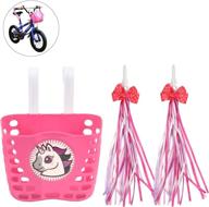 🚲 little world kids bike basket with bike streamers: fun bike accessories for girls and boys logo