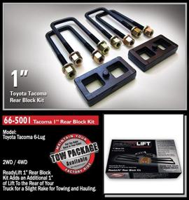 img 1 attached to 🚀 Enhance Your Toyota Tundra/Tacoma with Readylift 66-5001 1" Rear Block Leveling Kit in Stylish Silver