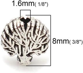 img 1 attached to 🌳 JGFinds Tree of Life Spacer Beads: Silver Tone Jewelry Making Accessories, 8mm, 95 Pack - Enhance Your Creations!