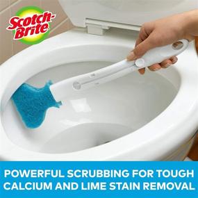 img 1 attached to 🚽 Blue Disposable Toilet Bowl Scrubber with Scotch-Brite Basic, 1 Handle & 1 Refill