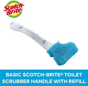 img 2 attached to 🚽 Blue Disposable Toilet Bowl Scrubber with Scotch-Brite Basic, 1 Handle & 1 Refill