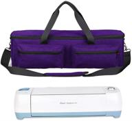 👜 premium waterproof carrying bag for cricut explore air and maker - travel-friendly organizer case, patent pending (purple) logo