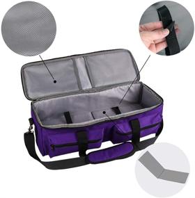 img 3 attached to 👜 Premium Waterproof Carrying Bag for Cricut Explore Air and Maker - Travel-Friendly Organizer Case, Patent Pending (Purple)