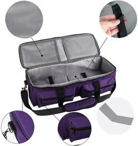 img 2 attached to 👜 Premium Waterproof Carrying Bag for Cricut Explore Air and Maker - Travel-Friendly Organizer Case, Patent Pending (Purple)