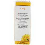 💆 efficient hair removal: gigi small natural muslin epilating strips, 100 strips logo