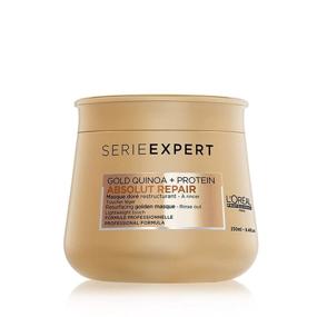 img 4 attached to 🧖 L'Oreal Serie Expert Absolut Repair Resurfacing Gold Quinoa Protein Mask - 8.4 oz, for Intense Hair Repair