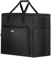 🖥️ bubm desktop computer carrying case: padded nylon tote bag for transporting pc tower, monitor (up to 27 inch), keyboard, cable, mouse logo