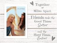 long distance friendship gifts: best friend picture frame with multiple collage frames - cute rustic farmhouse decor (white wash - frame 2) логотип