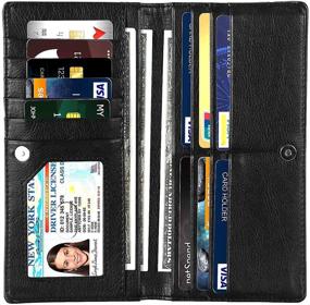 img 2 attached to Womens Bifold Wallets Organizer Fastener Women's Handbags & Wallets and Wallets