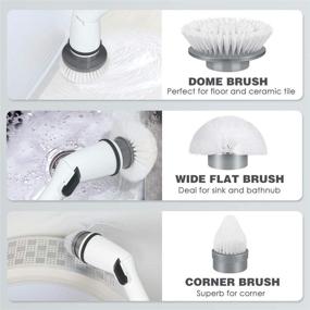 img 3 attached to 2021 New Cordless Power Scrubber Cleaning Brush with 3 Brush Heads for Bathroom Kitchen Tub - Q3 Electric Spin Scrubber