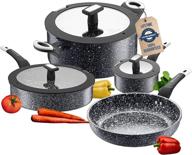 🍳 stonetec 4-piece nonstick pot and pan set - dishwasher safe cookware - waxonware logo