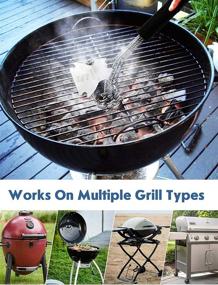 img 1 attached to 🍖 Seloom Bristle-Free Grill Brush and Scraper with Oil Brush - Safe BBQ Grill Cleaner - 17 Inch Stainless Steel Tools - Perfect Barbecue Accessories