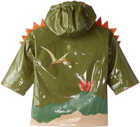 img 2 attached to 🌧️ Boys' All-Weather Raincoat - Kidorable Green Dinosaur with Fun Dino Spikes and Volcano Design