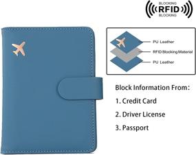 img 1 attached to Водонепроницаемая обложка для паспорта Melsbrinna с блокировкой RFID - неотъемлемые аксессуары для путешествий