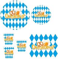 🍻 30-serving oktoberfest party pack: 9" dinner plates, 7" dessert plates, 12 oz cups, 3 ply napkins logo