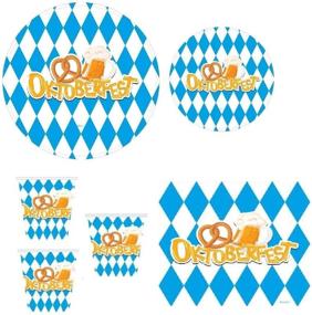 img 4 attached to 🍻 30-Serving Oktoberfest Party Pack: 9" Dinner Plates, 7" Dessert Plates, 12 oz Cups, 3 Ply Napkins