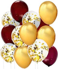 img 2 attached to Burgundy Gold Birthday Party Decorations for Women - Happy Birthday Banner, Gold Foil Curtains, Balloons | Burgundy Fall Birthday Party Supplies for Women's 40th/50th Birthday Decorations