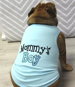 img 1 attached to 👕 Parisian Pet Dog Cat Clothes Tee Shirts - Cute Mommy's Boy T-Shirt