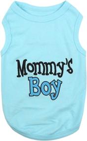 img 4 attached to 👕 Parisian Pet Dog Cat Clothes Tee Shirts - Cute Mommy's Boy T-Shirt