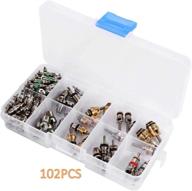🌬️ 102-piece air conditioning valve core kit for a/c r12 r134a refrigeration, tire valve stem cores, remover tool - sealing kit for valve air conditioning system logo