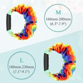 img 2 attached to ShuYo Scrunchies Bands: Stylish Elastic Fabric Replacements for Charge 3 & Charge 4, Ideal for Women & Girls