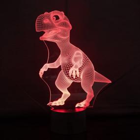 img 3 attached to 🦖 3D Children Kids Night Lamp: Dinosaur Toys for Boys with 7 LED Colors Changing Lighting