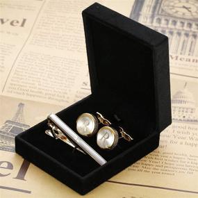 img 1 attached to 👔 LOLIAS Cufflinks Alphabet Collection: Elevate Your Style with Classy Business and Wedding Accessories for Men - Cuff Links, Shirt Studs & Tie Clips