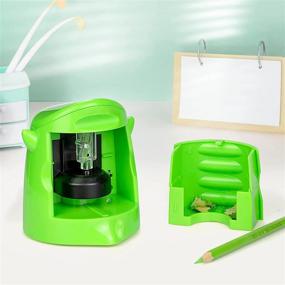 img 2 attached to Green Cute Cartoon Animal Pencil Sharpener – Battery Operated Eagle Monster Design
