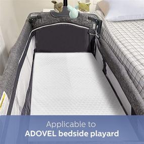 img 2 attached to 🛏️ ADOVEL Full Size Playard Sheet - Designed to Match ADOVEL Bedside Bassinet, Soft, Washable, and Perfect for SEO