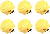 🔳 sanwa obsf-30 original yellow push button 30mm - for arcade jamma video game & arcade joystick games console (6 pcs) logo