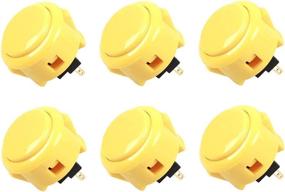 img 3 attached to 🔳 Sanwa OBSF-30 Original Yellow Push Button 30mm - for Arcade Jamma Video Game & Arcade Joystick Games Console (6 pcs)