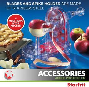 img 1 attached to 🍎 Starfrit 93013 Pro-Apple Peeler with Additional Core Slicer