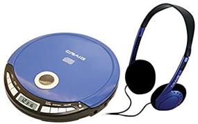 img 1 attached to 🎧 Синий персональный CD-плеер с наушниками от Craig Electronics (модель CD2808-BL)