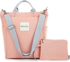 img 4 attached to Worldlyda Pockets Shopper Shoulder Crossbody Women's Handbags & Wallets for Hobo Bags