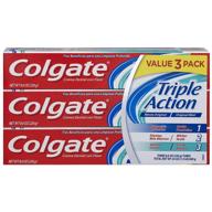 colgate triple action mint toothpaste - 8.0 ounce (3 pack): optimal oral care solution logo