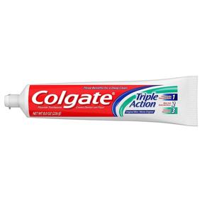 img 1 attached to Colgate Triple Action Mint Toothpaste - 8.0 Ounce (3 Pack): Optimal Oral Care Solution