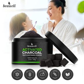 img 3 attached to 🦷 Beaueli Teeth Whitening Powder: Natural Activated Coconut Charcoal Carbon, Effective Tooth Stain Remover for Sensitive Teeth (2.1 Oz)