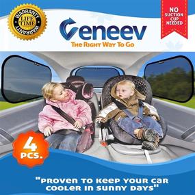img 3 attached to 🌞 Ultimate Car Sun Shades: Protect your Backseat Riders from Heat and Glare with our 4 Pack - Easy Installation - Blocks over 98% of UV Rays!