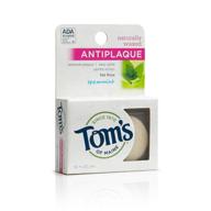 🧵 tom's of maine natural waxed antiplaque flat floss, spearmint flavor, 32 yards, value pack of 24 logo