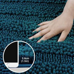 img 1 attached to 🛀 2-Piece Bathroom Rugs Bath Mat Set in Peacock Blue - Enhancing SEO