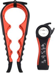 img 4 attached to 🔴 YISTA YASLOTR Can Opener and Jar Bottle Opener: Multifunctional Ergonomic Manual Opener for Kids, Seniors & Arthritis Sufferers (Pomegranate Red)