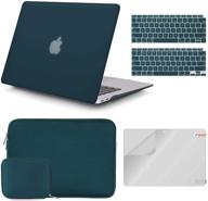 icasso macbook air 13 inch case 2020 2019 2018 a2337 m1/a2179/a1932 - dark cyan; includes hard shell case, sleeve, screen protector, keyboard cover & small bag logo