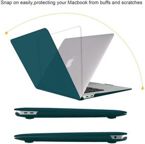 img 1 attached to iCasso MacBook Air 13 inch Case 2020 2019 2018 A2337 M1/A2179/A1932 - Dark Cyan; Includes Hard Shell Case, Sleeve, Screen Protector, Keyboard Cover & Small Bag