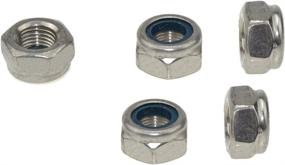 img 4 attached to 🔩 High-Quality 304 Stainless Steel Hex Nut Nylock Locknuts A2-70 (Pack of 5, M10-Fine Pitch 1.0)