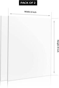 img 2 attached to 🖼️ Ultra-Transparent Replacement Sheets for Picture Frames - 2.0mm Thickness - Perspex Acrylic Sheets for DIY Projects - Pack of 2 Pcs - 6x8 inches