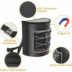 img 2 attached to Marksign Hanging Car Trash Can: Leak-Proof, Waterproof, Odor-Proof Garbage Bag with Lid - Portable Automotive Container