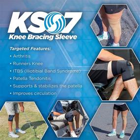 img 1 attached to OrthoSleeve Knee Brace - Support for ACL, MCL, Injury Recovery, Meniscus Tear, Knee Pain, Aching Knees, Patellar Tendonitis, Arthritis - Small, Black (Pair)