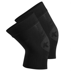 img 4 attached to OrthoSleeve Knee Brace - Support for ACL, MCL, Injury Recovery, Meniscus Tear, Knee Pain, Aching Knees, Patellar Tendonitis, Arthritis - Small, Black (Pair)