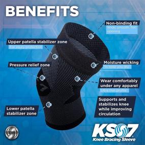 img 2 attached to OrthoSleeve Knee Brace - Support for ACL, MCL, Injury Recovery, Meniscus Tear, Knee Pain, Aching Knees, Patellar Tendonitis, Arthritis - Small, Black (Pair)